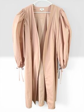 LPA Blush Pink Trench Coat with Puff Sleeves